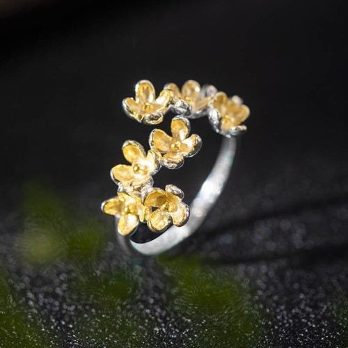 925 Silver Osmanthus Fragrans Ring