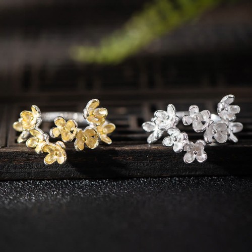 925 Silver Osmanthus Fragrans Ring