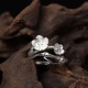 925 Sterling Silver Plum Blossom Balance Ring 925 Sterling Silver Plum Blossom Balance Ring