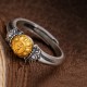 925 Silver Plated Gold Bodhisattva Tara Protection Ring