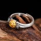 925 Silver Plated Gold Bodhisattva Tara Protection Ring