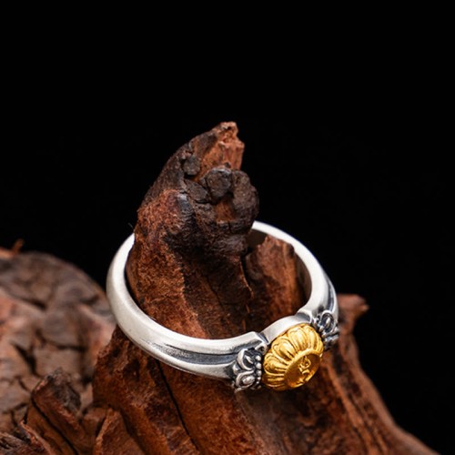 925 Silver Plated Gold Bodhisattva Tara Protection Ring