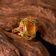 Amber Hollow Lace Confidence Ring