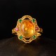 Amber Hollow Lace Confidence Ring
