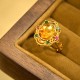 Amber Hollow Lace Confidence Ring
