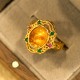 Amber Hollow Lace Confidence Ring