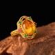 Amber Hollow Lace Confidence Ring