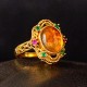 Amber Hollow Lace Confidence Ring