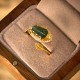 Gold-Plated Jade Leaf Prosperity Ring Gold-Plated Jade Leaf Prosperity Ring