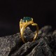 Gold-Plated Jade Leaf Prosperity Ring Gold-Plated Jade Leaf Prosperity Ring