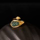 Gold-Plated Jade Leaf Prosperity Ring Gold-Plated Jade Leaf Prosperity Ring