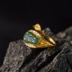 Gold-Plated Jade Leaf Prosperity Ring Gold-Plated Jade Leaf Prosperity Ring