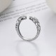 925 Sterling Silver Year of the Snake Open Ring