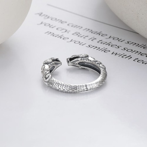 925 Sterling Silver Year of the Snake Open Ring