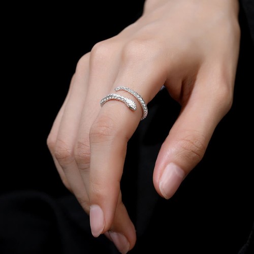999 Silver Snake-shaped Open Blessing Ring 999 Silver Snake-shaped Open Blessing Ring