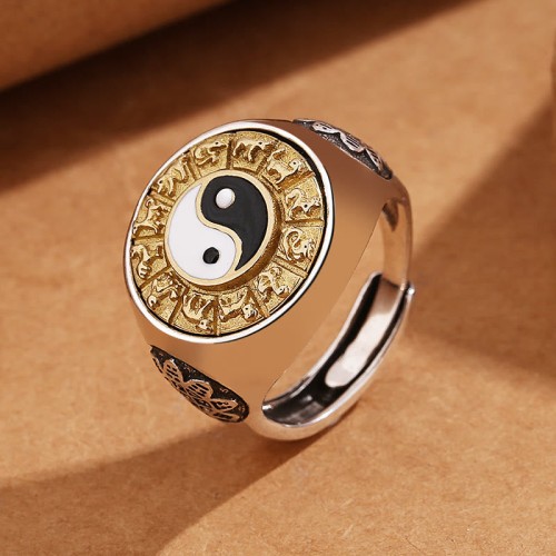 Yin Yang Chinese Zodiac Copper Wealth Ring Yin Yang Chinese Zodiac Copper Wealth Ring