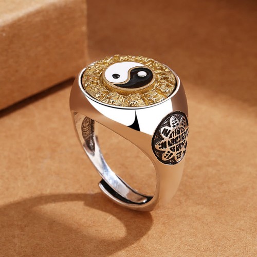 Yin Yang Chinese Zodiac Copper Wealth Ring Yin Yang Chinese Zodiac Copper Wealth Ring