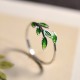 Buddha Stone Leaves Copper Wealth Ring