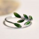 Buddha Stone Leaves Copper Wealth Ring