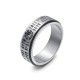 Bagua Yin Yang Chinese Characters Titanium Steel Ring