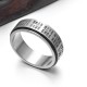 Bagua Yin Yang Chinese Characters Titanium Steel Ring