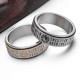 Bagua Yin Yang Chinese Characters Titanium Steel Ring