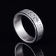 Bagua Yin Yang Chinese Characters Titanium Steel Ring