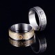 Bagua Yin Yang Chinese Characters Titanium Steel Ring