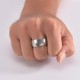 Chinese Characters Titanium Balance Ring Chinese Characters Titanium Balance Ring