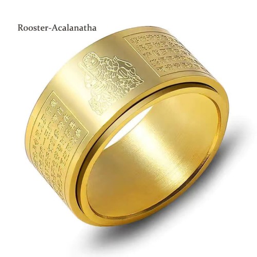 Chinese Zodiac Buddha Heart Sutra Ring