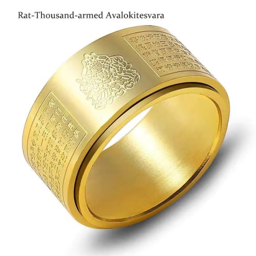 Chinese Zodiac Buddha Heart Sutra Ring