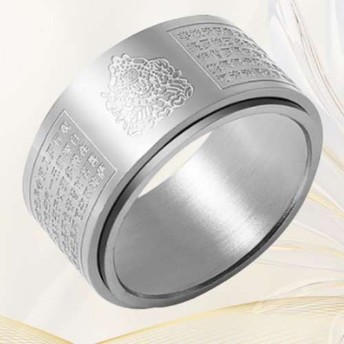 Chinese Zodiac Buddha Heart Sutra Ring