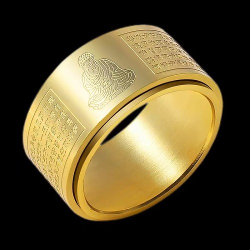 Chinese Zodiac Buddha Heart Sutra Ring