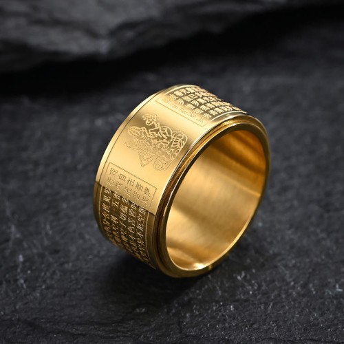 Chinese Zodiac Buddha Heart Sutra Ring