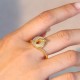 Chalcedony Peace Buckle 925 Sterling Silver Snake Ring