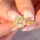 Chalcedony Peace Buckle 925 Sterling Silver Snake Ring
