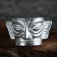999 Sterling Silver Sanxingdui Mask Protection Ring 999 Sterling Silver Sanxingdui Mask Protection Ring