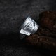 999 Sterling Silver Sanxingdui Mask Protection Ring 999 Sterling Silver Sanxingdui Mask Protection Ring