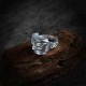 999 Sterling Silver Sanxingdui Mask Protection Ring 999 Sterling Silver Sanxingdui Mask Protection Ring