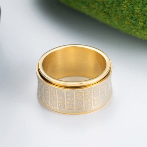 Tibetan Seal Golden Light Mantra Ring Tibetan Seal Golden Light Mantra Ring