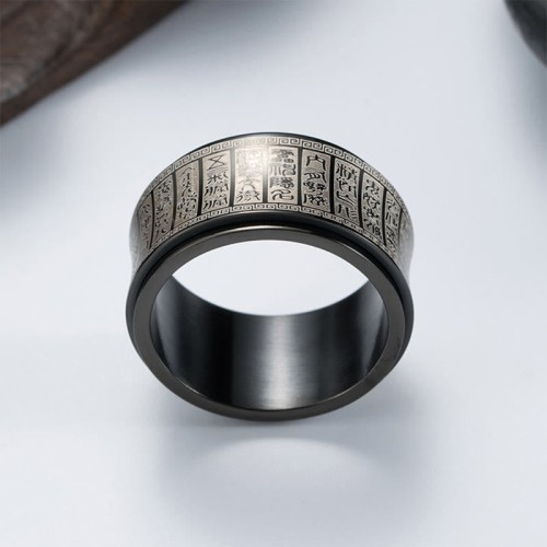 Tibetan Seal Golden Light Mantra Ring Tibetan Seal Golden Light Mantra Ring