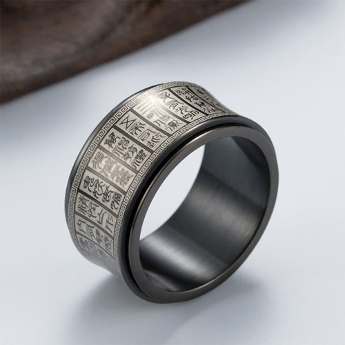 Tibetan Seal Golden Light Mantra Ring Tibetan Seal Golden Light Mantra Ring