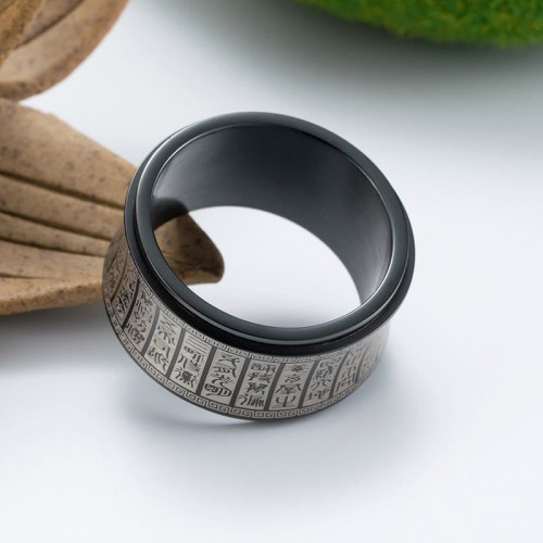 Tibetan Seal Golden Light Mantra Ring Tibetan Seal Golden Light Mantra Ring
