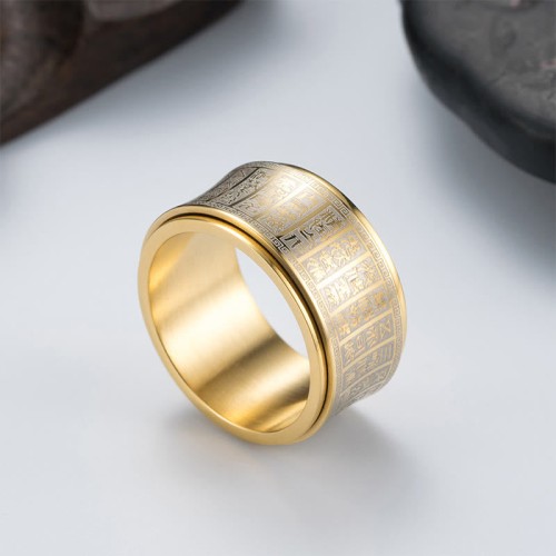 Tibetan Seal Golden Light Mantra Ring Tibetan Seal Golden Light Mantra Ring