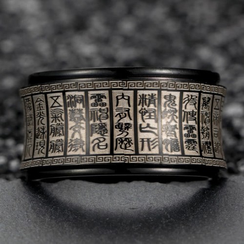 Tibetan Seal Golden Light Mantra Ring Tibetan Seal Golden Light Mantra Ring