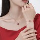 Flash Sale-925 Silver Year of the Dragon Cinnabar Red Agate Ring Set