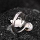 925 Silver Pearl Butterfly Healing Necklace & Earrings Ring