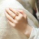 14k Gold-plated Fu Lu Shou Crystal Happiness Ring