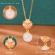 925 Silver Hetian Jade Cherry Blossom Luck Set