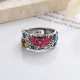 925 Silver Koi Fish Lotus Prosperity Ring